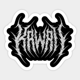 "kawai" metal font Sticker